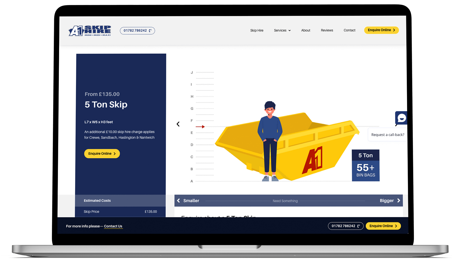 Website Design & Development Project: A1 Skips | Stellified